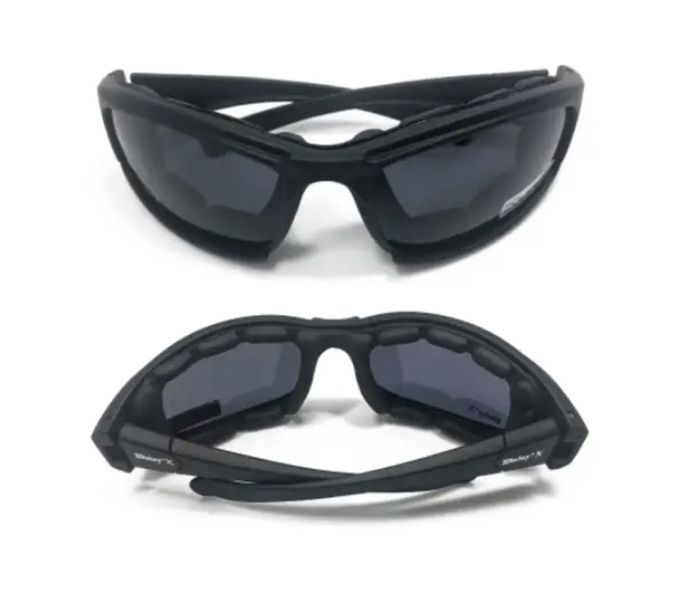 Тактичні захисні окуляри з поляризацією Daisy X7 Black (4 лінзи в комплекті) KL-1026 фото