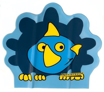 Шапка для плавання Aqua Speed ZOO LATEX DINO 5710 синій динозавр дит OSFM 116-dino фото