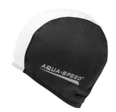 Шапка для плавання Aqua Speed POLYESTER CAP 5765 чорний, білий Уні OSFM 091-57 фото