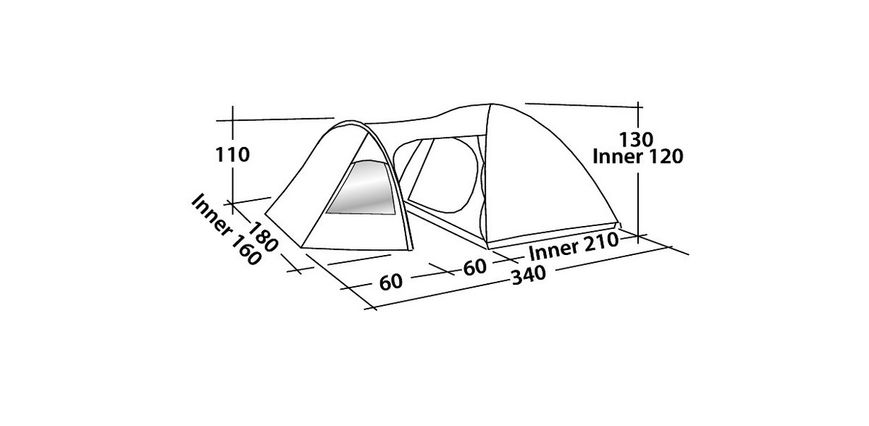 Намет Easy Camp Tent Corona 300 Teal Green 120345 фото