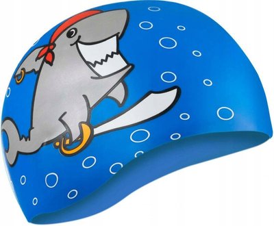 Шапка для плавання Aqua Speed ​​KIDDIE Shark 1783 синій дит OSFM 142-Shark фото