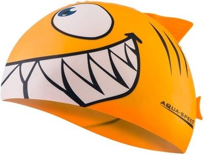 Шапка для плавання Aqua Speed SHARK 110-75 помаранчевий дит OSFM 110-75 фото