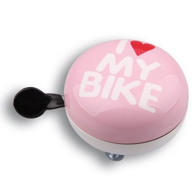 Динг-Донг Green Cycle GBL-458 I love my bike диаметр 80мм розовый BEL-79-70 фото
