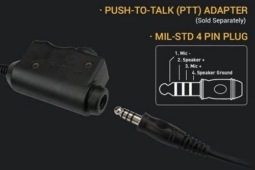 Тактическая гарнитура PTT EARMOR M52 PTT Motorola DP44xx, DP46xx, DP48xx series M52-DP44-46-48 фото