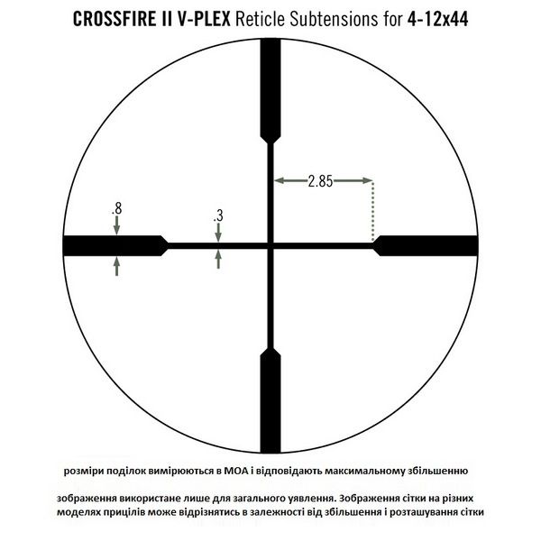 Приціл оптичний Crossfire II 4-12x44 Plex (CF2-31013) 875874004221 фото