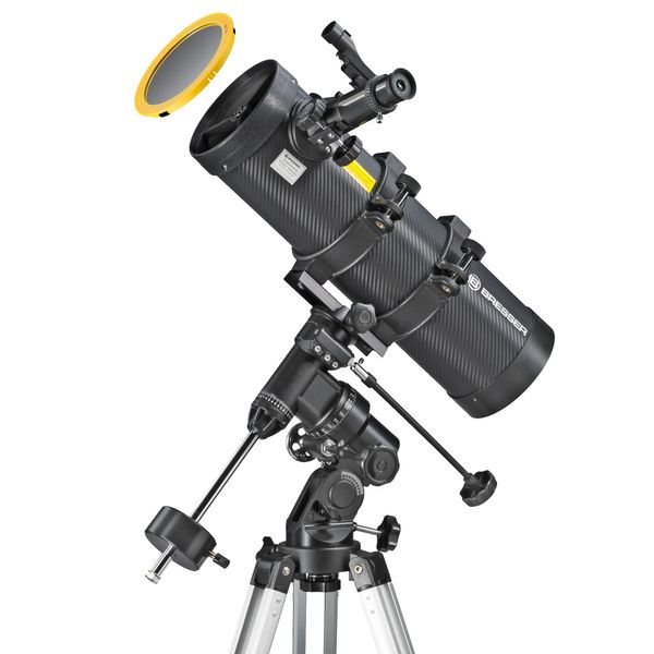Телескоп Bresser Spica 130/1000 EQ3 Carbon з сонячним фільтром і адаптером для смартфона (4630100) 929320 фото