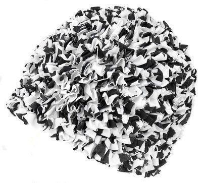 Шапка для плавания Aqua Speed RUFFLE CAP 5767 черный, белый Жен OSFM 095-57 фото