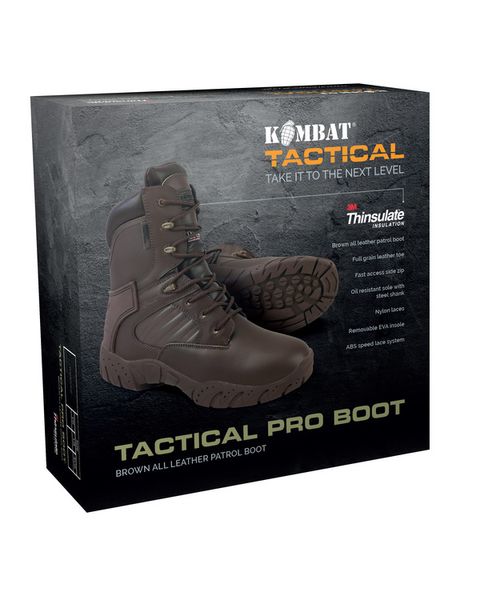 Черевики тактичні Kombat UK Tactical Pro Boots All Leather kb-tpb-brw-39 фото