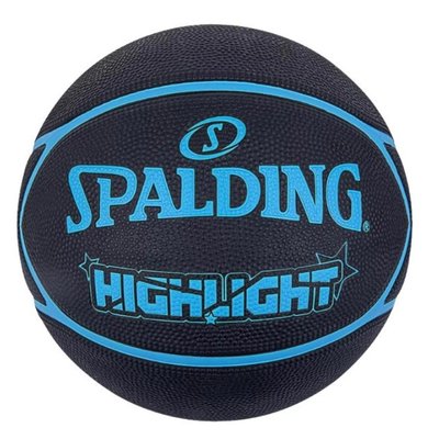 М'яч баскетбольний Spalding Highlight чорний, сині 84356Z фото