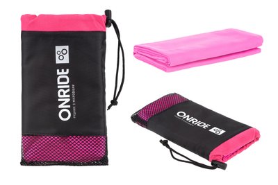 Рушник з мікрофібри ONRIDE Wipe 10 рожевий у чохлі 6936116120454 фото