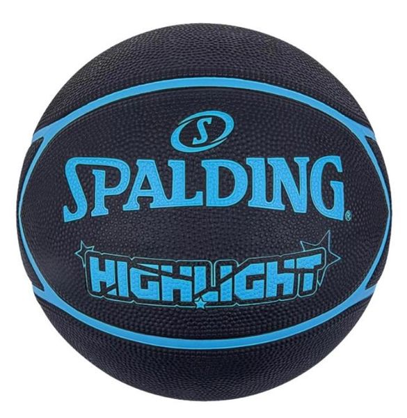 М'яч баскетбольний Spalding Highlight чорний, сині 84356Z фото