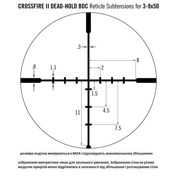 Приціл оптичний Vortex Crossfire II 3-9x50 BDC (CF2-31011) 875874004238 фото