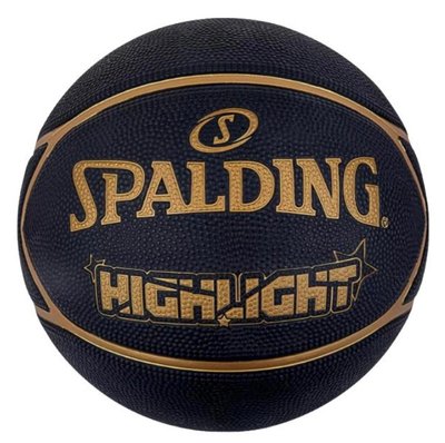 М'яч баскетбольний Spalding Highlight чорний, золо 84355Z фото