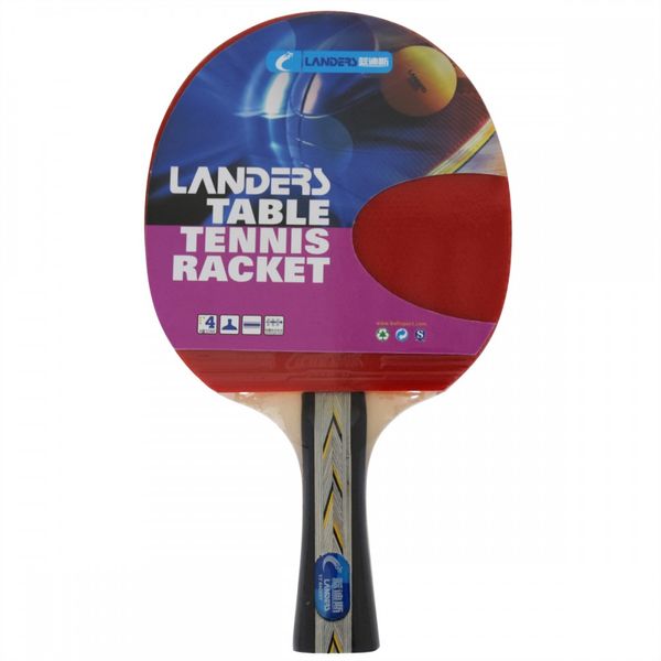 Ракетка для настільного тенісу Landers 4 star , у чохлі СН084-04 фото