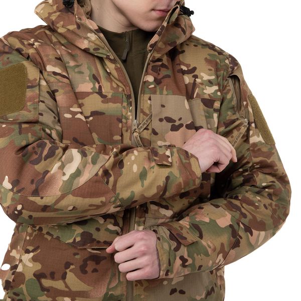 Куртка зимова у кольорі мультикам з підкладкою Omni Heat KL-1207 фото