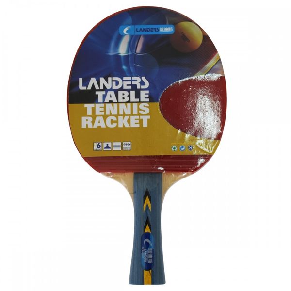 Ракетка для настільного тенісу Landers 6 star , у чохлі СН098-06 фото