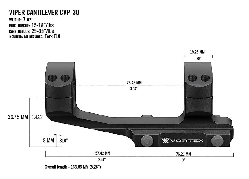 Кріплення Vortex Pro 30mm Cantilever mount (CVP-30) 875874007987 фото