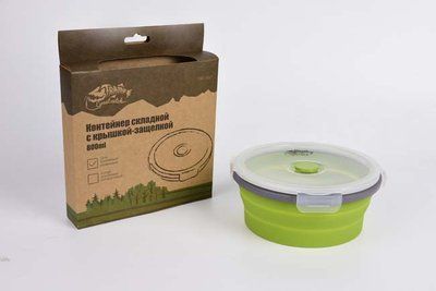 Контейнер складной с крышкой-защелкой Tramp (800ml) olive TRC-087-olive фото