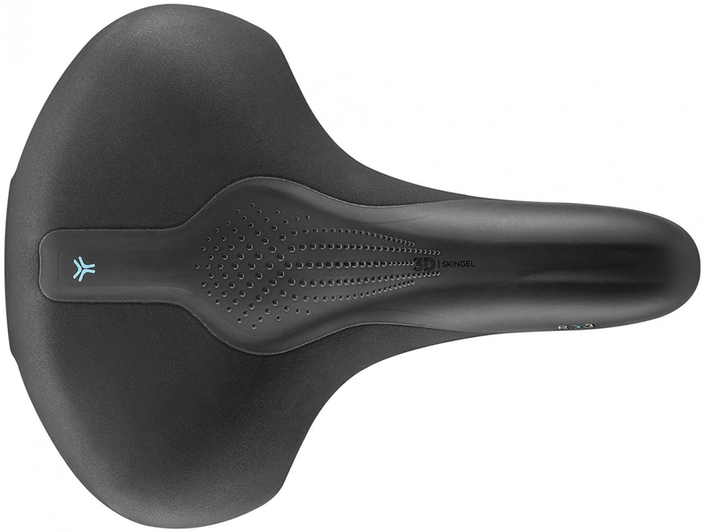 Сідло Selle Royal SCIENTIA R3 Relaxed, 3D skingel, оббивка Black gummy/Black mokka, 289х224мм, 520г, рейли сталь + Curva suspension, unisex, чорне SAD-47-03 фото