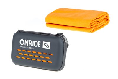 Рушник з мікрофібри ONRIDE Wipe 20 помаранчевий у кейсі 6936116120457 фото