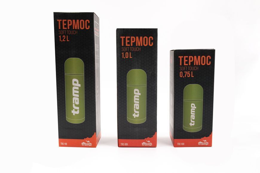 Термос TRAMP Soft Touch 0,75 л Желтый TRC-108-yellow фото