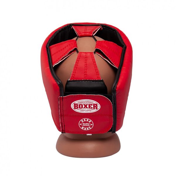 Шолом Боксерський BOXER L шкірвініл 0,6 мм червоний 2028-01R фото