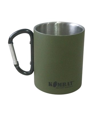 Кружка KOMBAT UK Carabiner Mug Stainless Steel kb-cmss-olgr фото