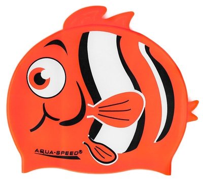 Шапка для плавания Aqua Speed ​​ZOO NEMO 5758 оранжевая рыбка дит OSFM 115-75-nemo фото