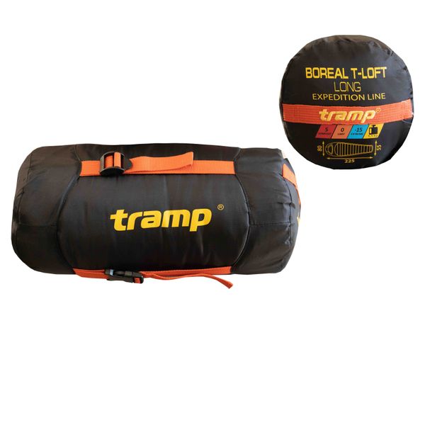 Спальный мешок Tramp Boreal Long кокон левый orange/grey 225/80-55 UTRS-061L UTRS-061L-L фото