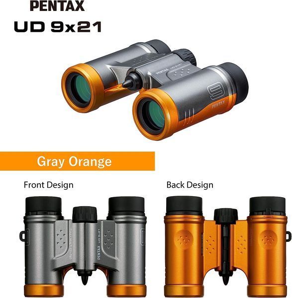Бінокль Pentax UD 9x21 Grey Orange (61814) 4549212301834 фото