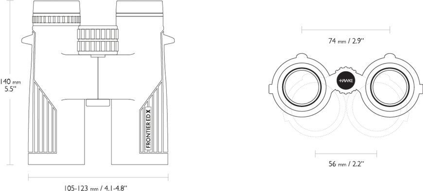 Бінокль Hawke Frontier ED X 10x42 Green (38412) 929045 фото
