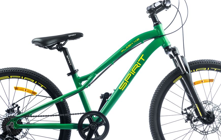 Велосипед Spirit Flash 4.2 24", рама Uni, зелёный/матовый, 2021 52024024230 фото