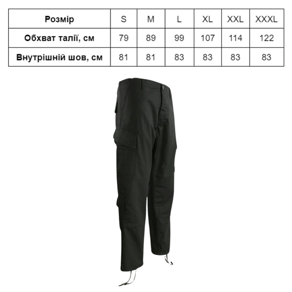 Штани тактичні KOMBAT UK ACU Trousers kb-acut-blk-s фото