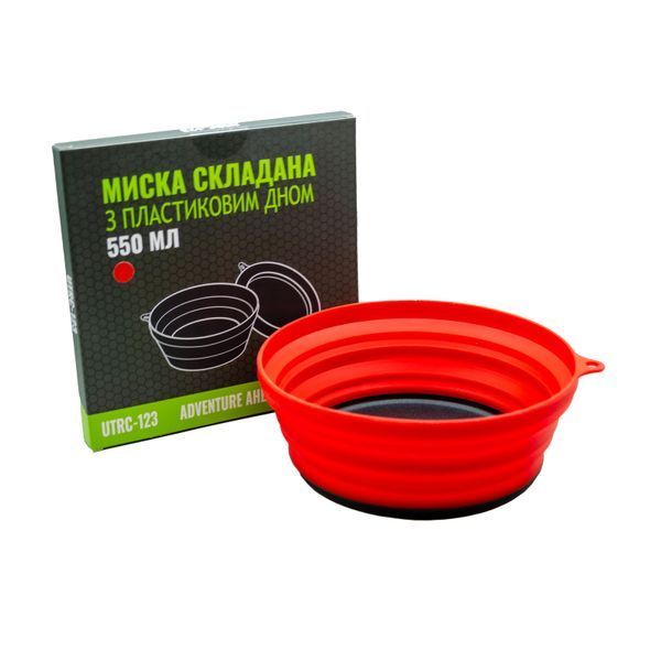 Тарілка TRAMP силіконова з пластиковим дном 550 мл UTRC-123, terracota UTRC-123-olive фото