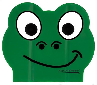 Шапка для плавання Aqua Speed ZOO LATEX FROG 5712 зелена жаба дит OSFM 116-frog фото