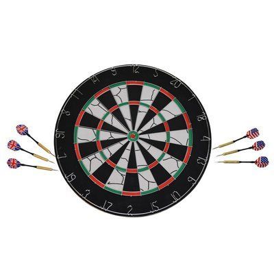 Мишень для игры в дартсдвусторонняя DK-2018 (d-45см, в комплекте 6 дротиков) DK-2018 фото