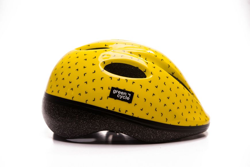Шлем детский Green Cycle FLASH размер 50-54см желто-черный лак HEL-42-19 фото