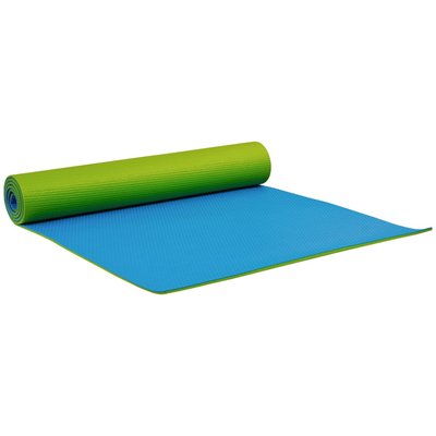 Килимок для йоги та фітнесу 1730х610х6 мм двошаровий PVC колір зелено-блакитний IV-4253GB фото