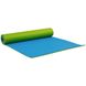 Килимок для йоги та фітнесу 1730х610х6 мм двошаровий PVC колір зелено-блакитний IV-4253GB фото 1