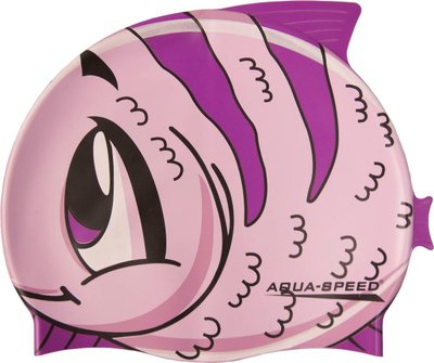 Шапка для плавания Aqua Speed ZOO FISH 5528 розовая рыбка дит OSFM 115-fish фото