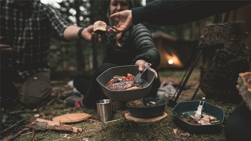 Набір пласт. Посуд Robens Leaf Meal Kit Anthracite 690275 фото