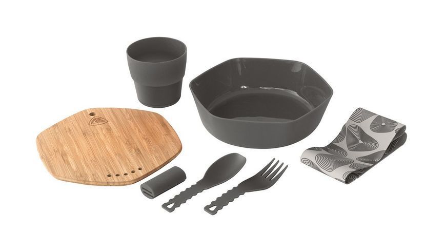 Набір пласт. Посуд Robens Leaf Meal Kit Anthracite 690275 фото