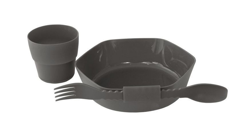 Набір пласт. Посуд Robens Leaf Meal Kit Anthracite 690275 фото