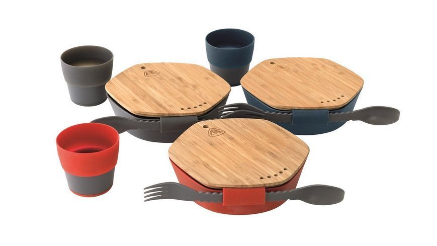 Набір пласт. Посуд Robens Leaf Meal Kit Anthracite 690275 фото