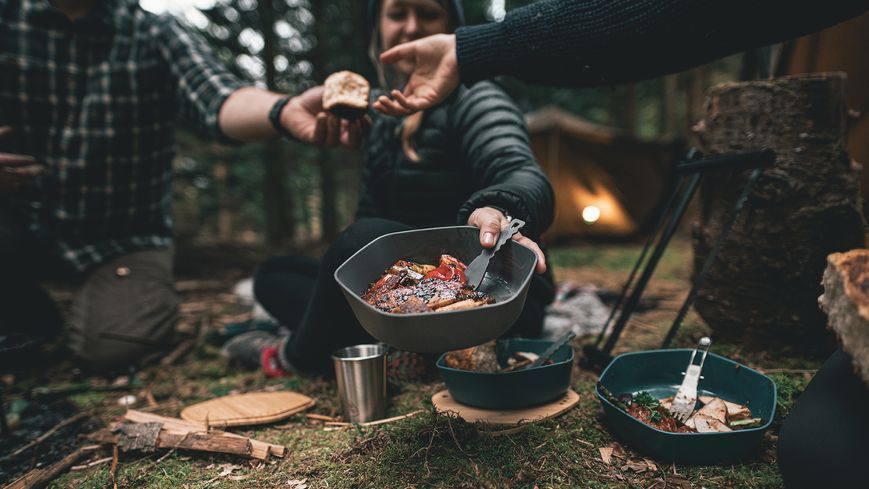 Набір туристичного посуду Robens Leaf Meal Kit Fire Red (690276) 690276 фото