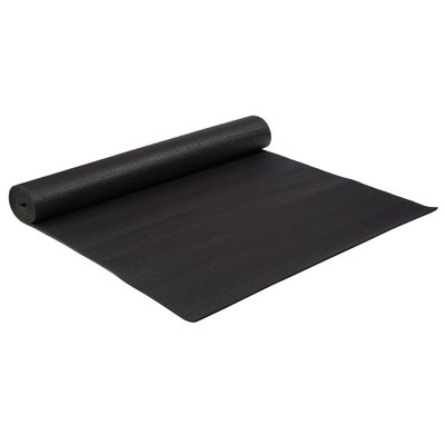 Килимок для йоги та фітнесу 1730х610х4 мм PVC колір чорний IV-4307BK фото