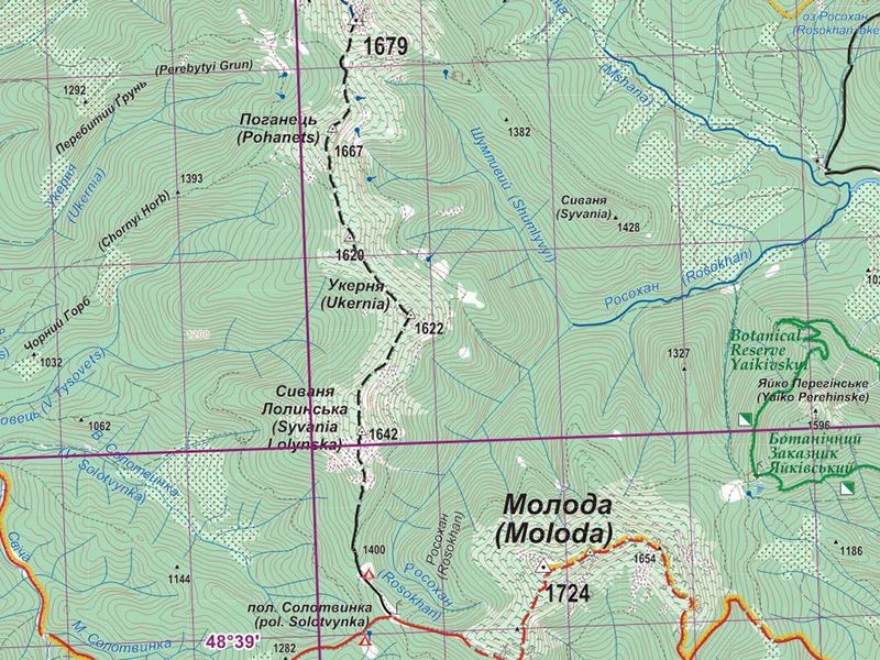 Карта Стежки та мапи "Західні Горгани" 23155 фото