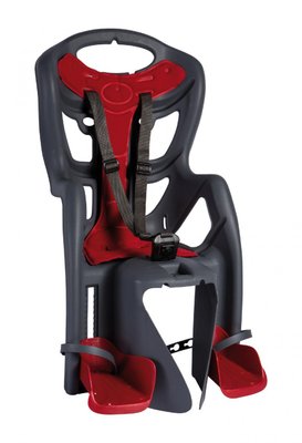 Сидіння задн. Bellelli Pepe Standart Multifix до 22кг, чорне з червоною підкладкою SAD-04-81 фото