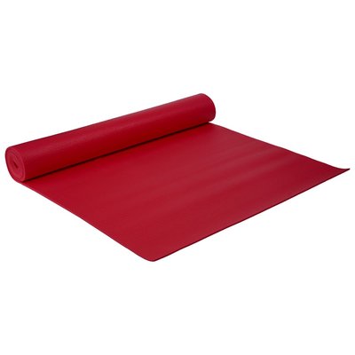 Килимок для йоги та фітнесу 1730х610х4 мм PVC колір червоний IV-4314R фото