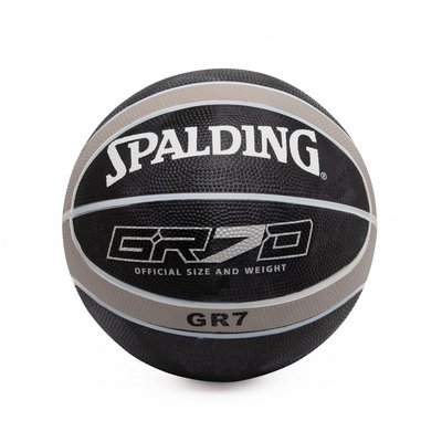 М'яч баскетбольний гумовий Spalding №7 черний IV-7865SPABK фото